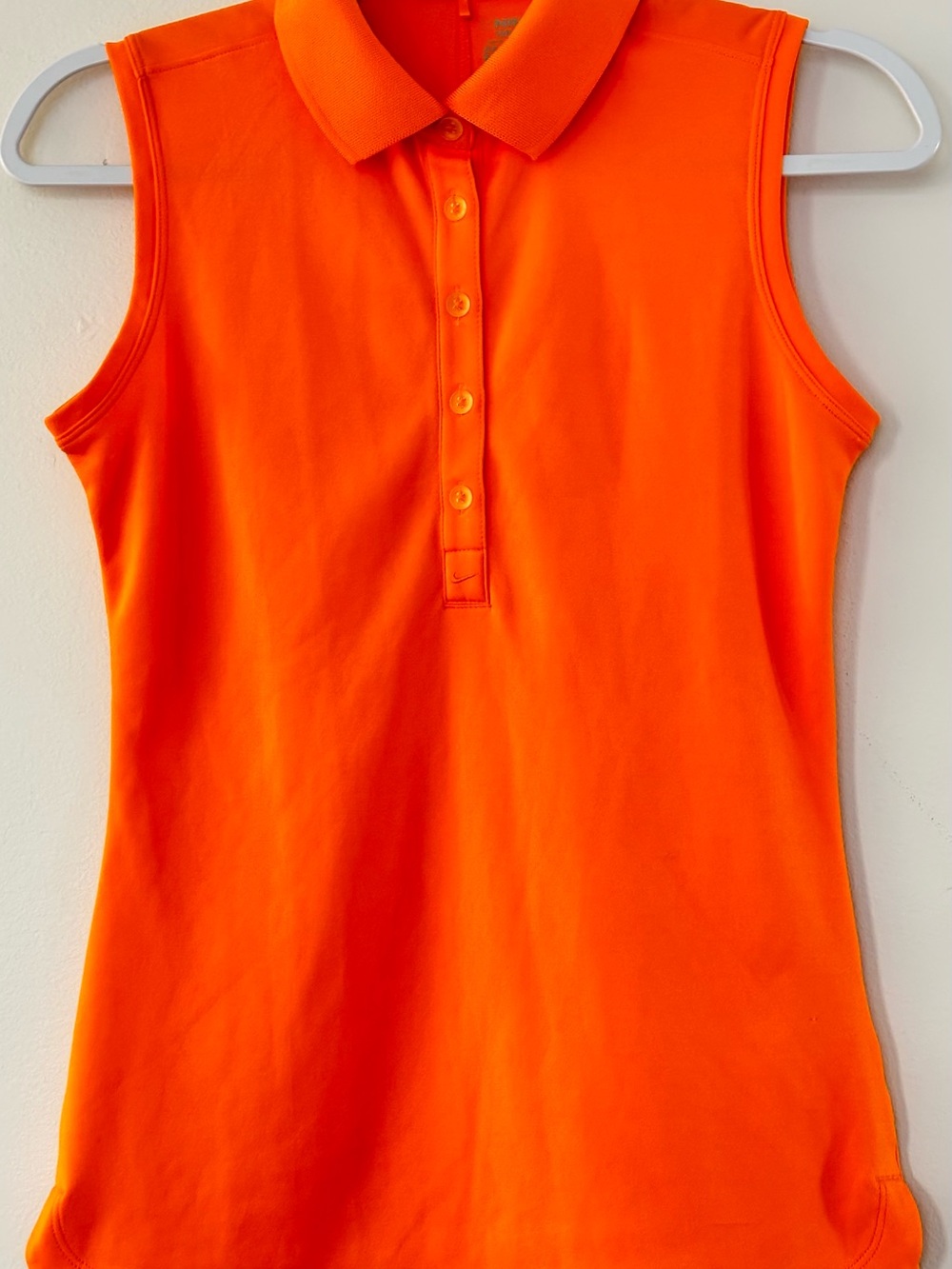 Nike Golf Orange Sleeveless Polo Top size XS